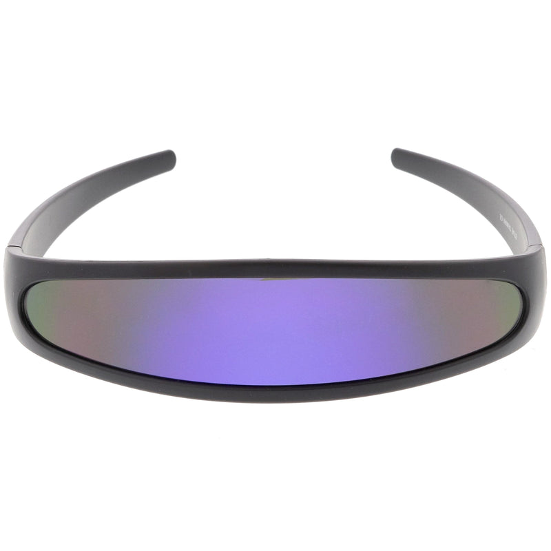 zeroUV Retro Futuristic 1980's Disco Wrap Around Space Sunglasses 8964 Sunglasses
