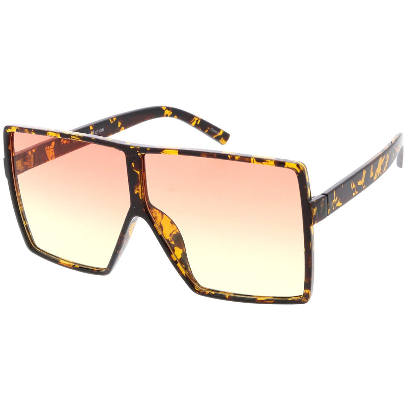 zeroUV Oversize Retro Modern Flat Lens Flat Top Translucent Sunglasses C730 Sunglasses