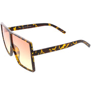 zeroUV Oversize Retro Modern Flat Lens Flat Top Translucent Sunglasses C730 Sunglasses