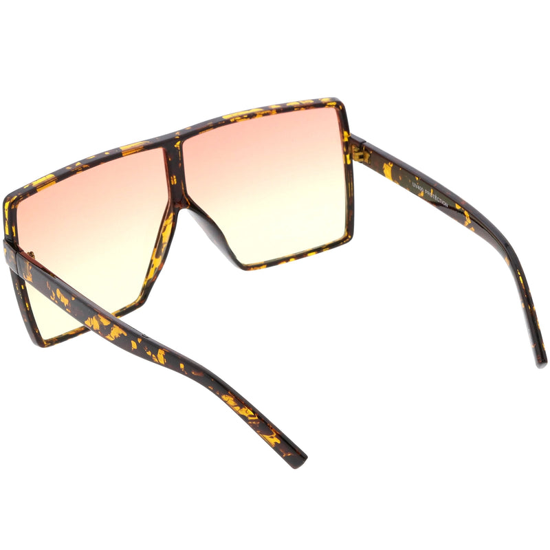 zeroUV Oversize Retro Modern Flat Lens Flat Top Translucent Sunglasses C730 Sunglasses