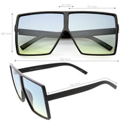 zeroUV Oversize Retro Modern Flat Lens Flat Top Translucent Sunglasses C730 Sunglasses