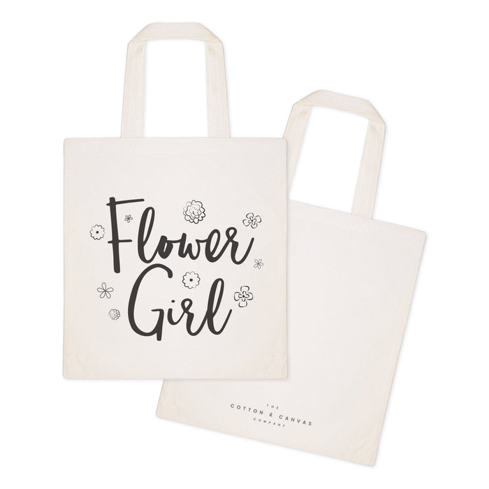 Flower Girl Wedding Cotton Canvas Tote Bag by The Cotton & Canvas Co.