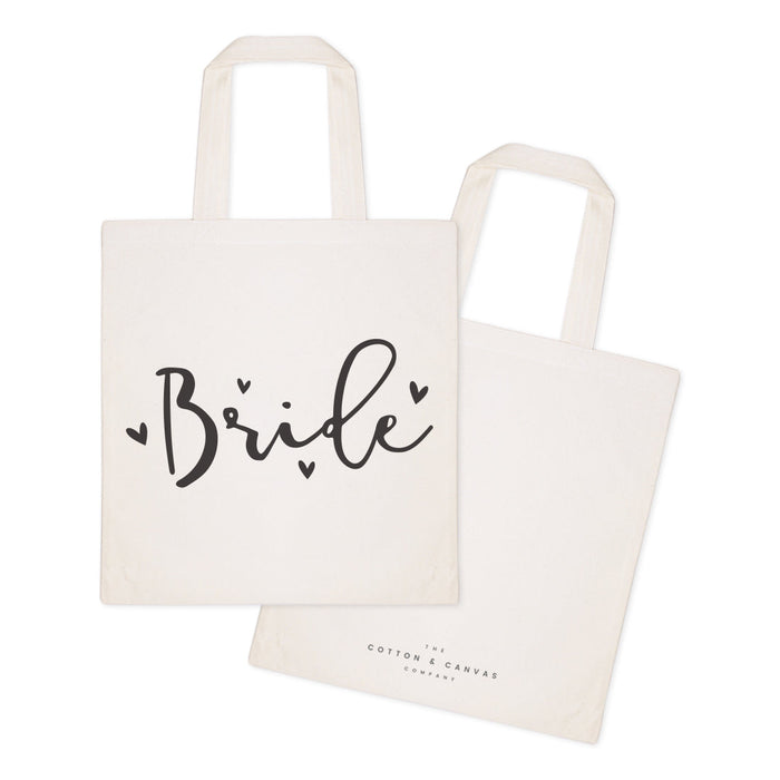 Bride Wedding Cotton Canvas Tote Bag by The Cotton & Canvas Co.