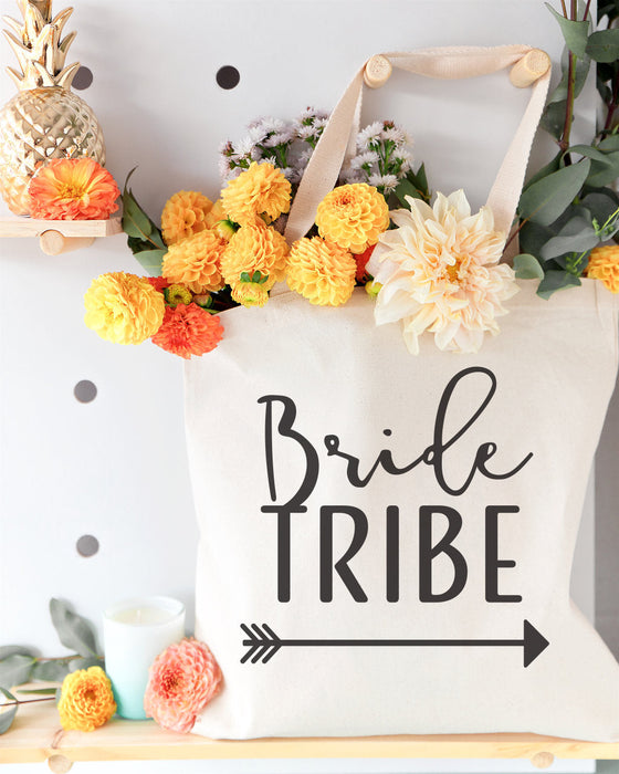 Bride Tribe Wedding Cotton Canvas Tote Bag by The Cotton & Canvas Co.