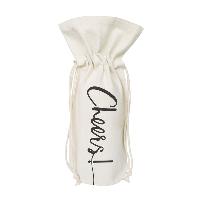 Cheers! Cotton Canvas Wine Bag