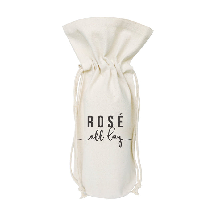 Rosé All Day Canvas Wine Bag