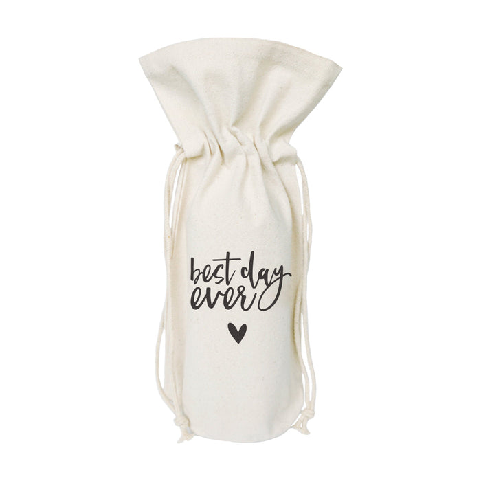 Best Day Ever Canvas Wine Bag