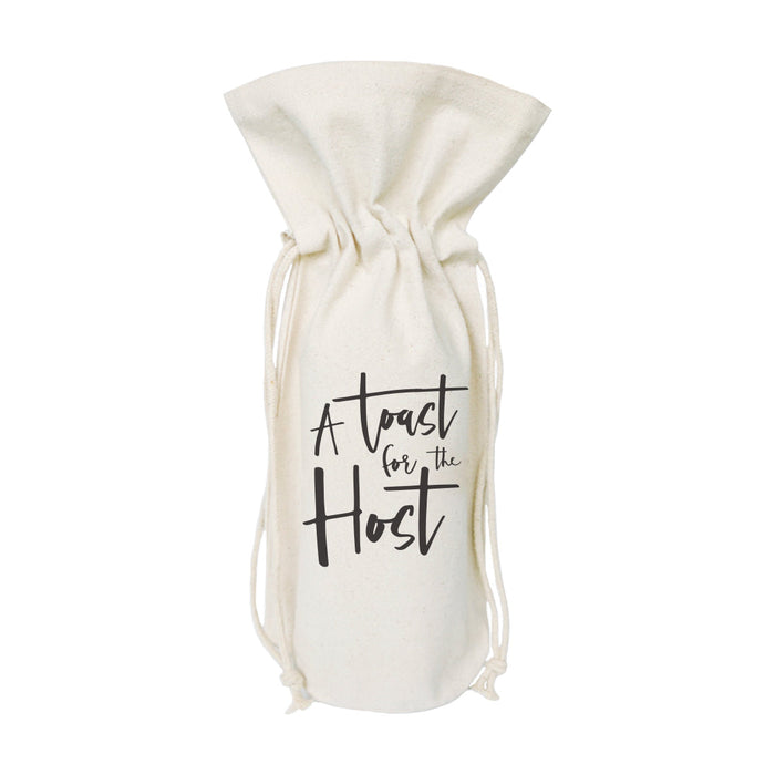 A Toast For the Host Cotton Canvas Wine Bag by The Cotton & Canvas Co.