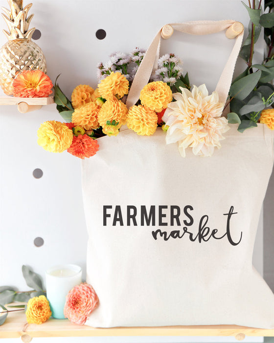 Farmers Market Cotton Canvas Tote Bag by The Cotton & Canvas Co.