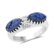 Bids.com 2.28 Carat Genuine Lapis Lazuli .925 Sterling Silver Ring Rings