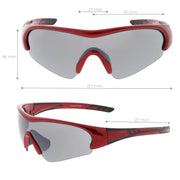 zeroUV TR-90 Performance Wrap Around Half Frame Sunglasses C798 Sunglasses