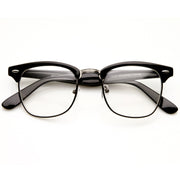 zeroUV Vintage Inspired Classic Horned Rim Half Frame Clear Lens Glasses 2933 Glasses
