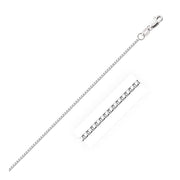 Bids.com 10k White Gold Octagonal Box Chain 1.2mm Necklaces