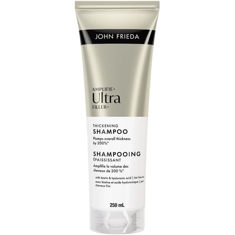 John Frieda John Frieda ULTRAfiller+ Thickening Shampoo for Fine, Thin and Flat Hair | Infused wit Biotin & Hyaluronic Acid | Thicker, Fuller, Stronger hair | Hair Plumping, Volume, and Thickness (250mL) Shampoo & Conditioner White Smoke