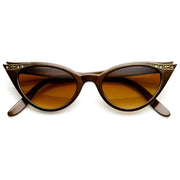 zeroUV Elegant 50s Vintage Womens Fashion Rhinestone Cat Eye Sunglasses 8433 Sunglasses