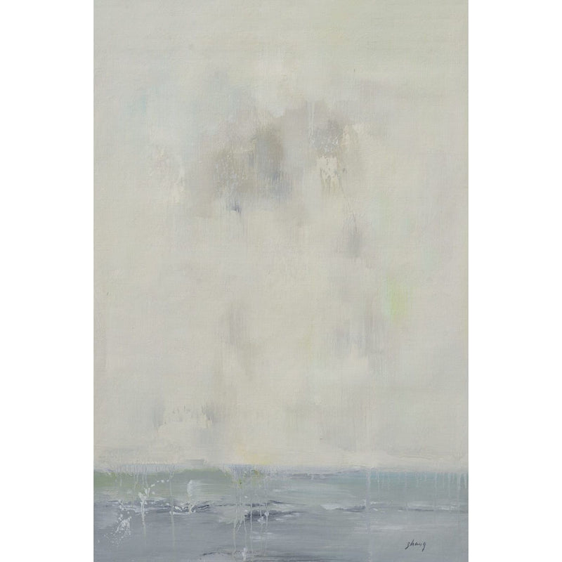 Nava Beauty Original Oil Painting of Abstract Ocean 2 Gray