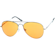 zeroUV Retro Metal Color Tinted Lens Aviator Sunglasses 8405 59mm Sunglasses