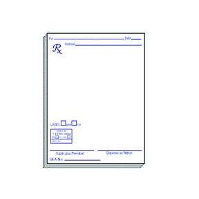 Rx Prescription Pads Rx Prescription Pads Pad Style#11 1X10 Medical