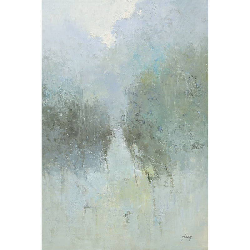 Nava Beauty Original Oil Painting of Modern Landscape Gray