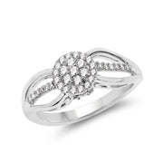 Bids.com 0.25 Carat Genuine White Diamond 14K White Gold Ring (E-F Color, SI Clarity) Rings