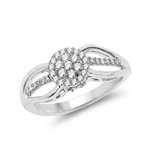 Bids.com 0.25 Carat Genuine White Diamond 14K White Gold Ring (E-F Color, SI Clarity) Rings