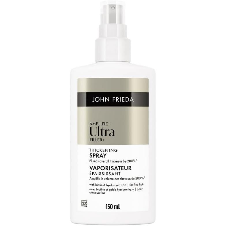 John Frieda John Frieda ULTRAfiller+ Thickening Spray with Heat Protection Lightweight Volume and Hold | Less breakage (150mL) Hair Styling Products White Smoke