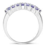 Bids.com 1.54 Carat Genuine Tanzanite .925 Sterling Silver Ring Rings