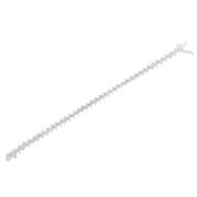 Bids.com .925 Sterling Silver 1/2 Cttw Diamond Miracle-Set 7" Tennis Bracelet (I-J Color, I3 Clarity) Bracelets