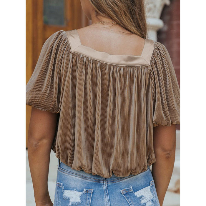 Square Neck Puff Sleeve Top