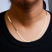 Bids.com Unisex Solid 14K Yellow Gold 2.8mm Imperial Herringbone Chain Necklace - 18" Inches Necklaces