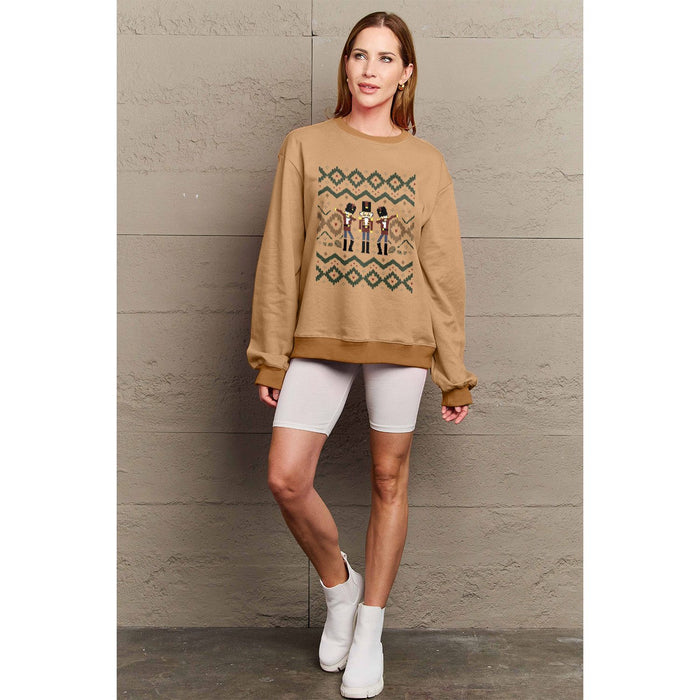 Simply Love Nutcracker Graphic Long Sleeve Sweatshirt