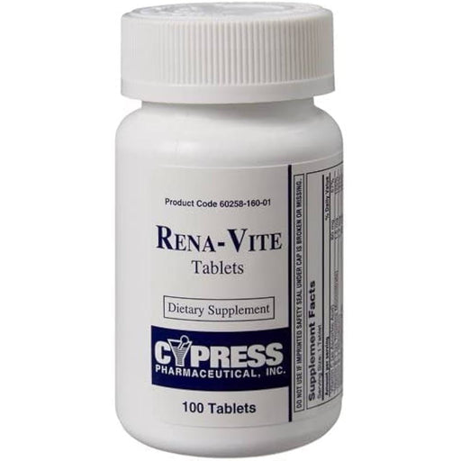 Cypress Pharmaceutical Rena-Vite Dietary Supplement, Specialized Renal Vitamin Formula, 100 Count Vitamins & Supplements