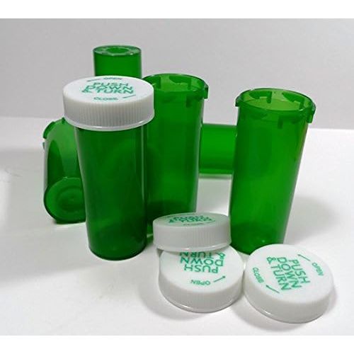 Magnetic Water Technology Vials Child Resistant Green 410 8 Dram containers