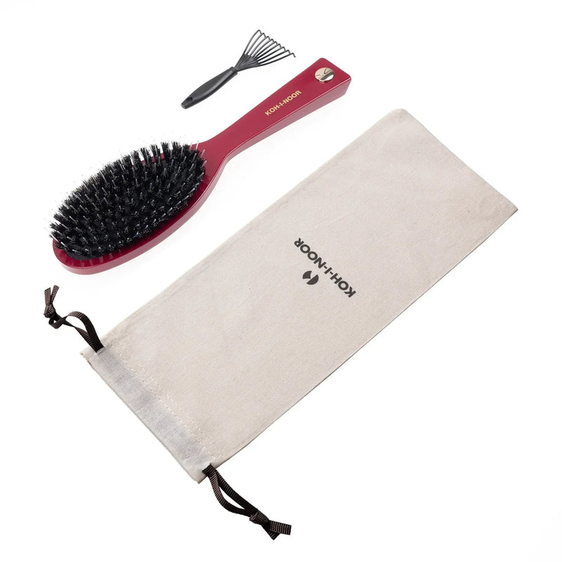 Pastel Boar & Nylon Pin Hair Brush - Biodegradable Acetate in 6 Colors