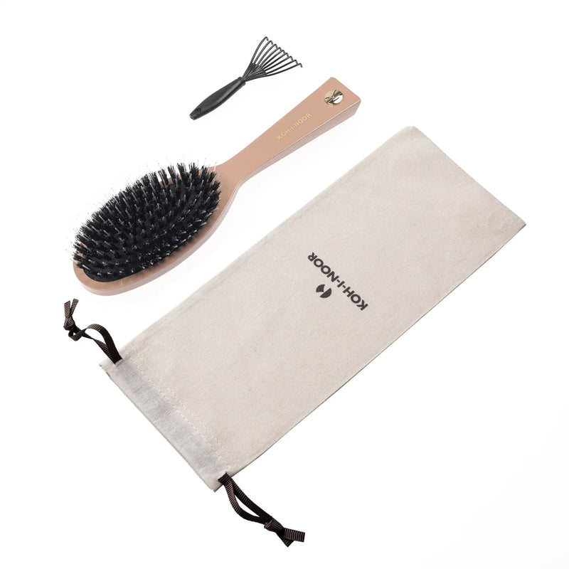 Pastel Boar & Nylon Pin Hair Brush - Biodegradable Acetate in 6 Colors