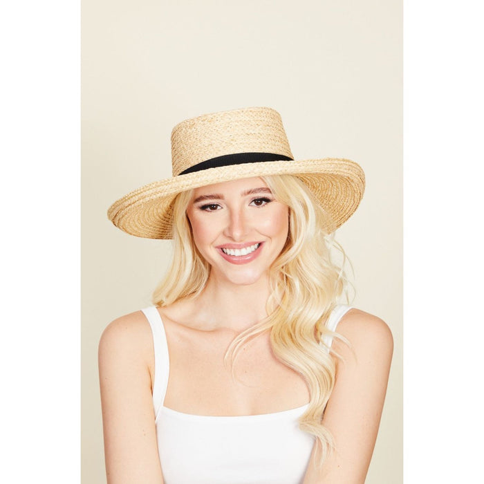 Fame Wide Brim Straw Weave Hat