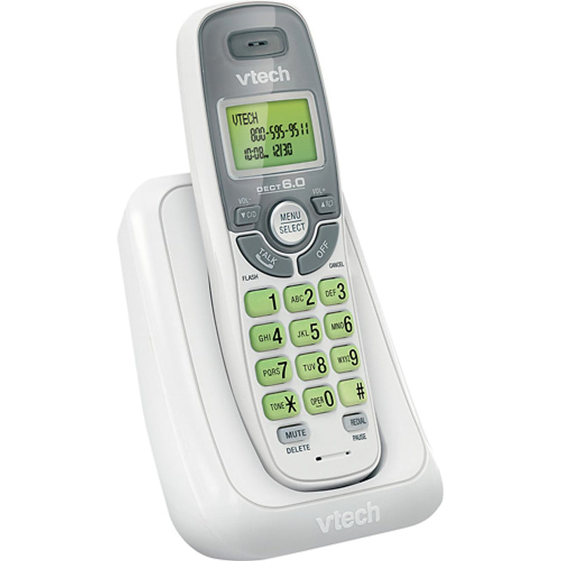 Vtech Vtech CS6114 DECT 6.0 Cordless Phone With Caller ID/Call Waiting, 1 Handset - White Cordless Phones