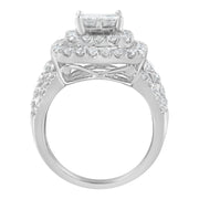 Bids.com 14KT White Gold Round and Princess Diamond Ring (2 1/4 cttw, H-I Color, SI1-SI2 Clarity) Rings