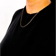 Bids.com Solid 10K Yellow Gold 0.5mm Slim and Dainty Unisex 18" Rope Chain Necklace Necklaces