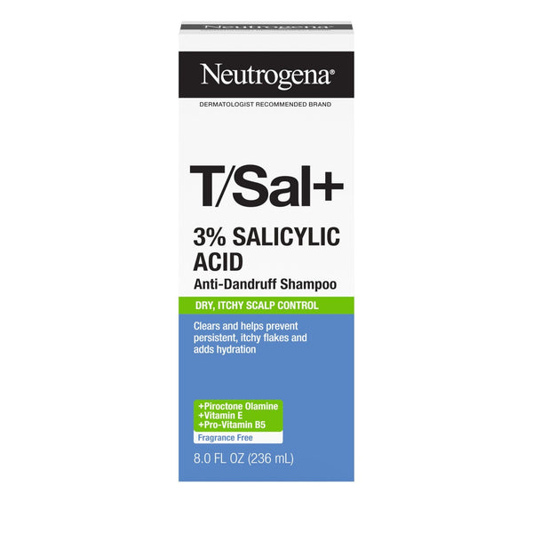Neutrogena Neutrogena T/Sal+ 3% Salicylic Acid Anti-Dandruff Shampoo 8 Fl. Oz Shampoo & Conditioner White Smoke