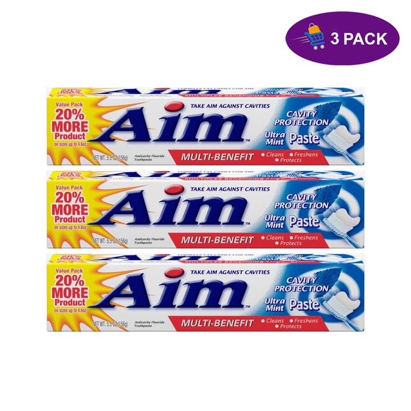 Aim Aim Cavity Protection Anticavity Fluoride Toothpaste Ultra Mint 55 OZ Toothpaste