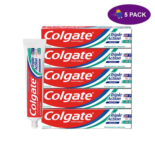 Colgate Colgate Fluoride Toothpaste, Triple Action, Original Mint, 8 Oz Toothpaste