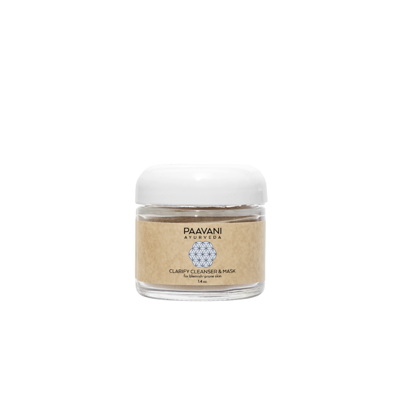 Paavani Ayurveda Clarify Cleanser & Mask  | Ayurvedic Cleansing Grains for Blemish-Prone Skin simple