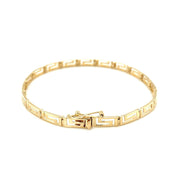Bids.com 14k Yellow Gold Greek Fret Design Fancy Bracelet Bracelets