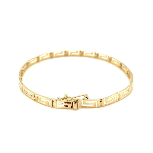 Bids.com 14k Yellow Gold Greek Fret Design Fancy Bracelet Bracelets