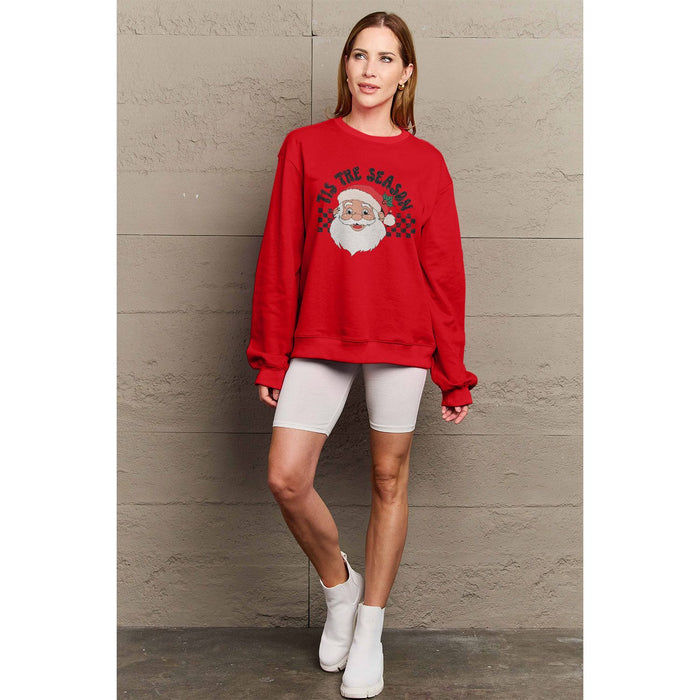 Simply Love Santa Graphic Long Sleeve Sweatshirt