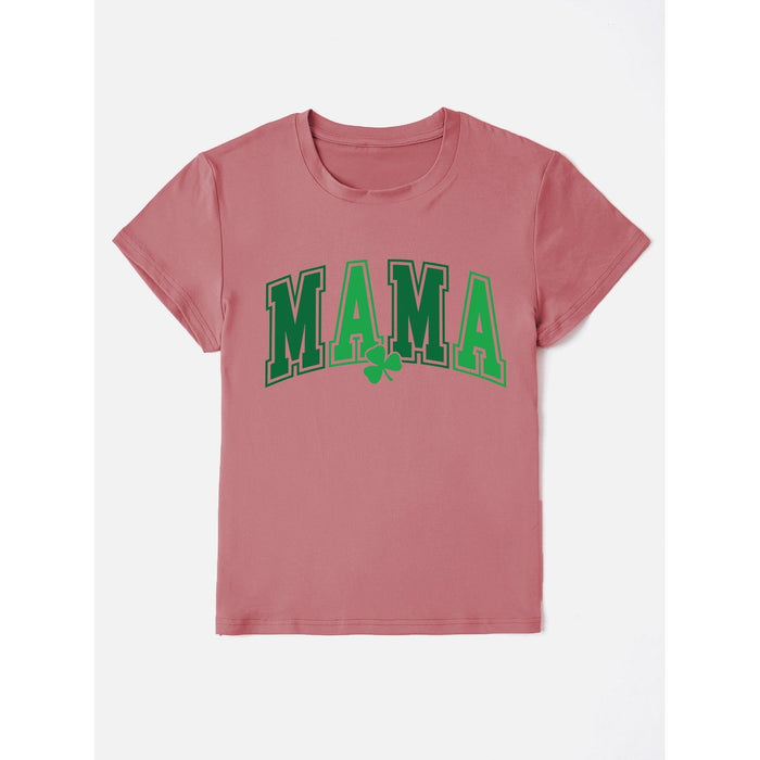 Mama Round Neck Short Sleeve T-Shirt