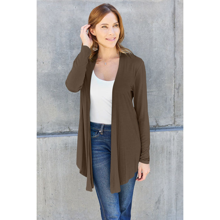 Basic Bae Open Front Long Sleeve Cardigan