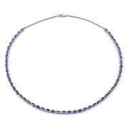 Bids.com 10.00 Carat Genuine Tanzanite .925 Sterling Silver Necklace Necklaces