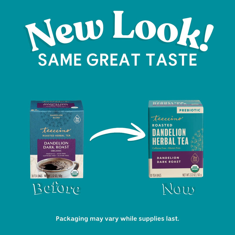 Teeccino Dandelion Dark Roast Roasted Herbal Tea Herbal Tea